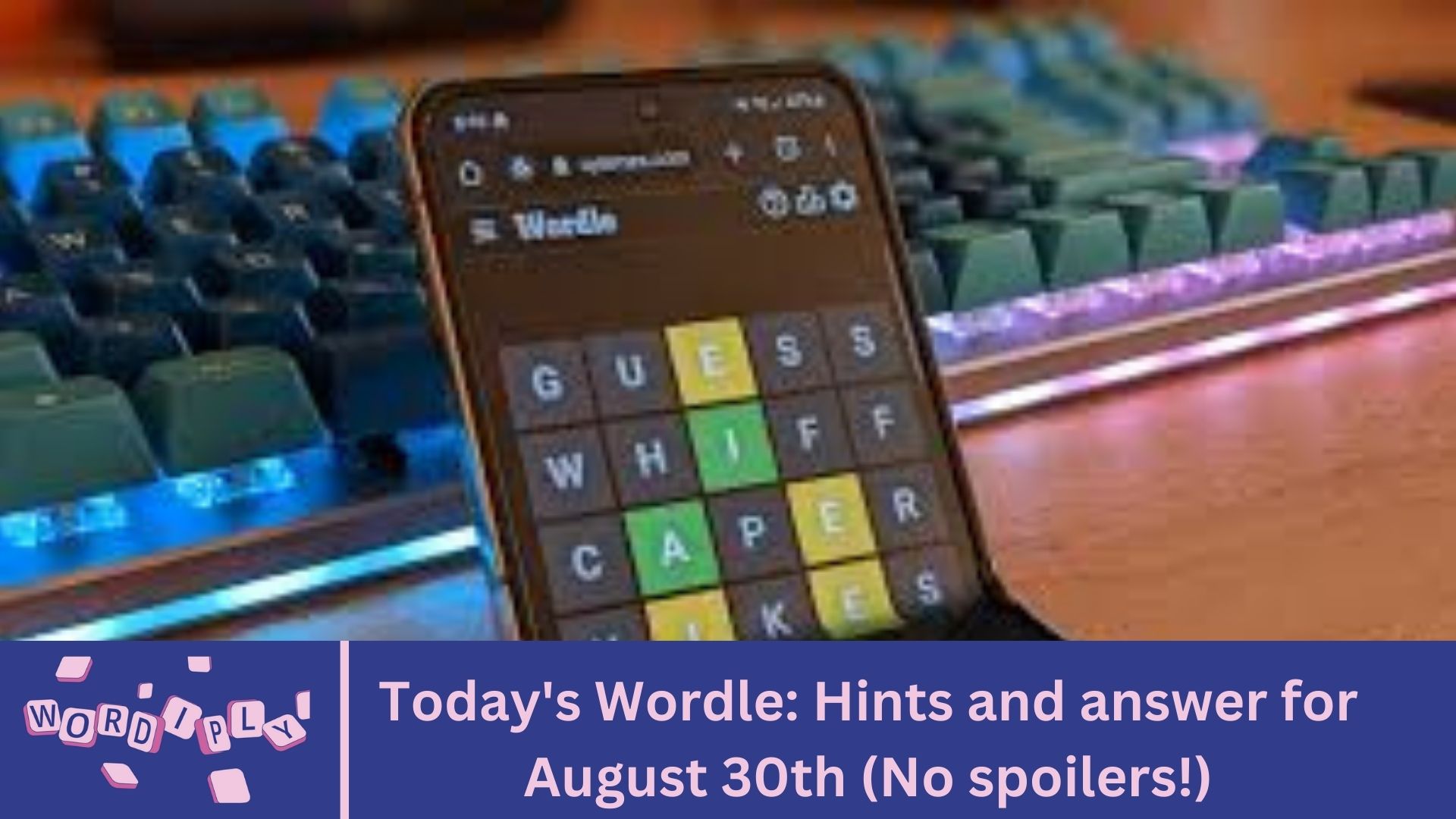 Today's Wordle: Hints and answer for August 30th (No spoilers!)