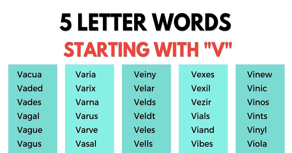 4-Letter Words Starting With V 